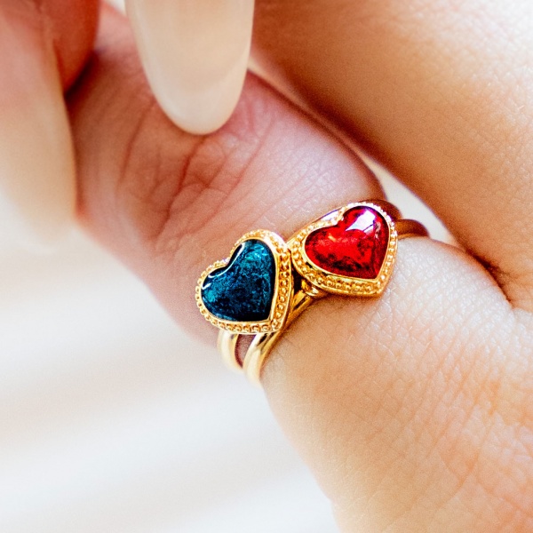 Pop Heart ピンキーリング レッド/ゴールド商品写真3