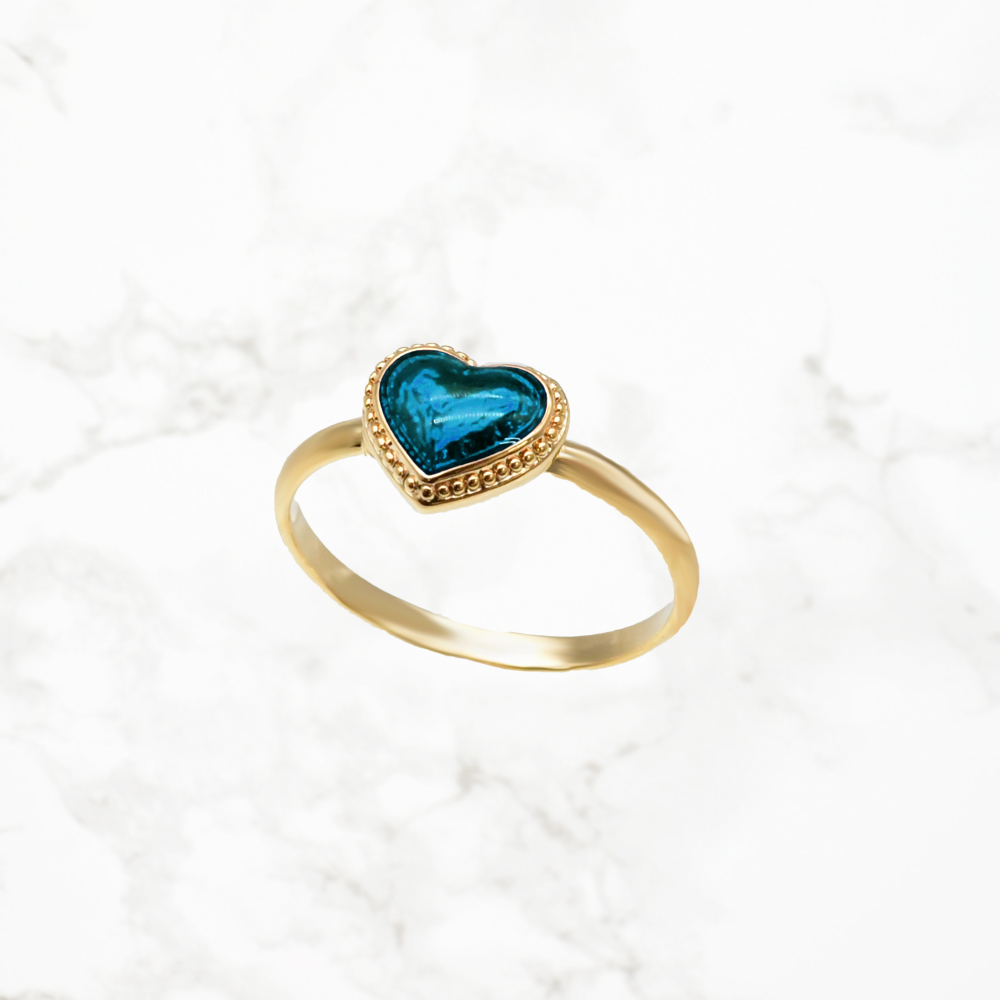 Pop Heart ピンキーリング ブルー/ゴールド商品写真1