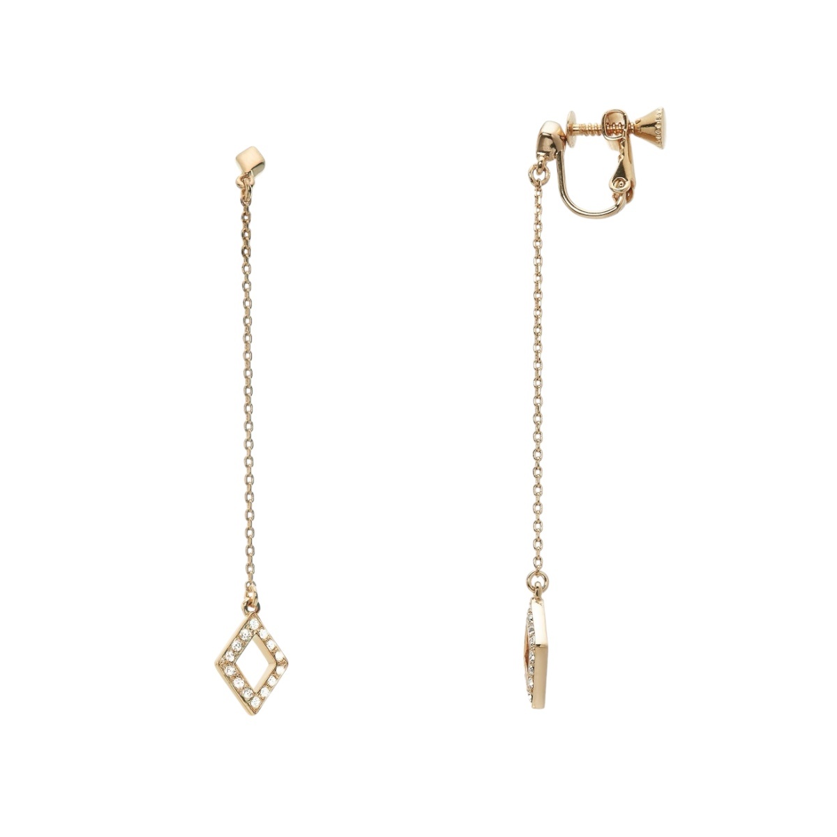 Crystal Flakes Square イヤリング ゴールド商品写真1