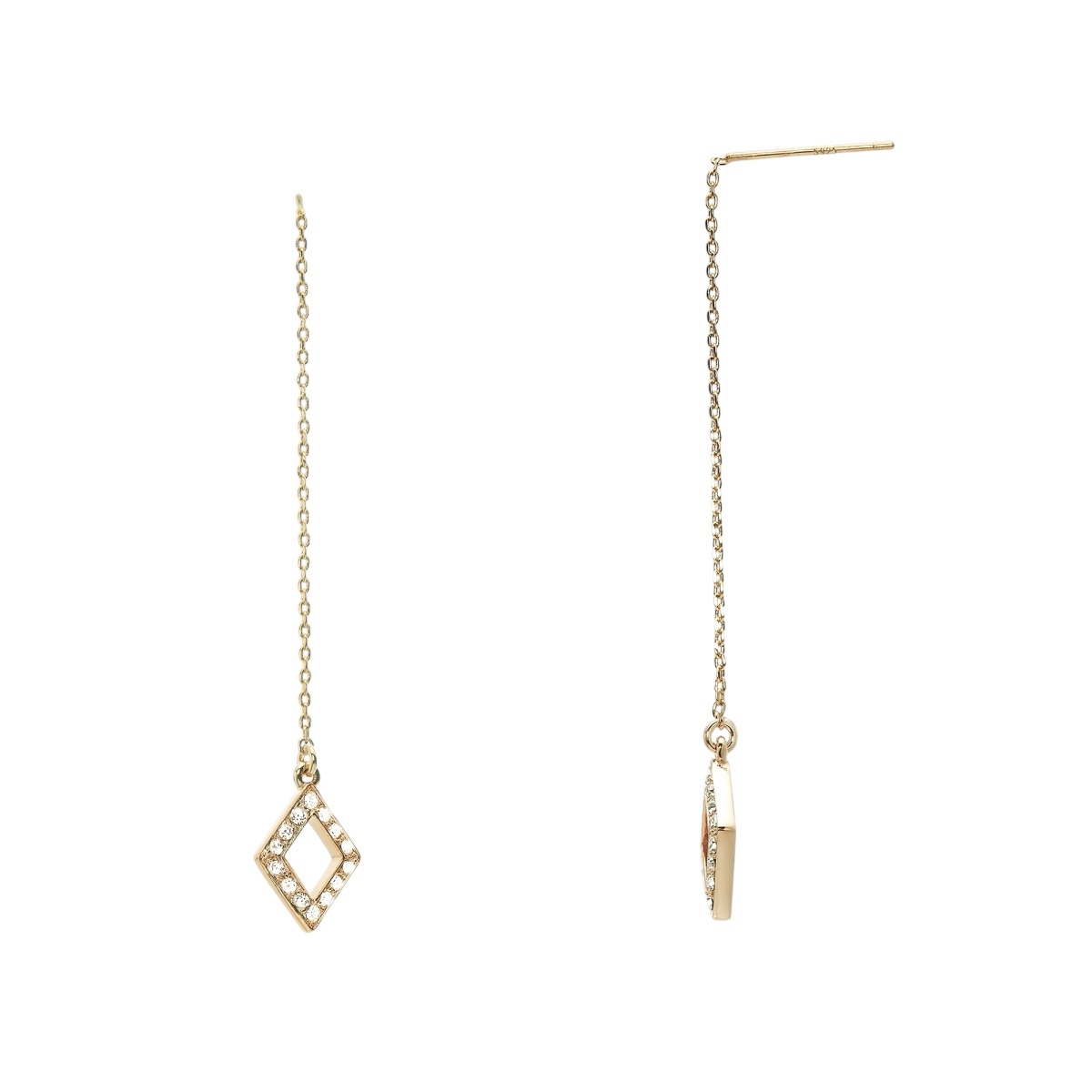 Crystal Flakes Square ピアス ゴールド商品写真1